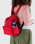 Baggu - Medium Nylon Backpack - Candy Apple