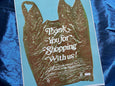 Alex Luciano - Thank you Plastic Shopping Bag Risograph Print