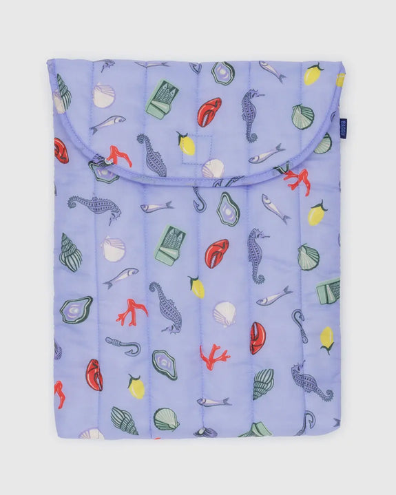 Baggu - Puffy Laptop Sleeve - 16 Inch - Sea Charms