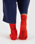 Baggu - Crew Sock - Red Happy
