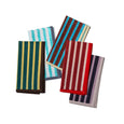 Yod and Co -Block Stripe Napkins - Lemon / Forest Green