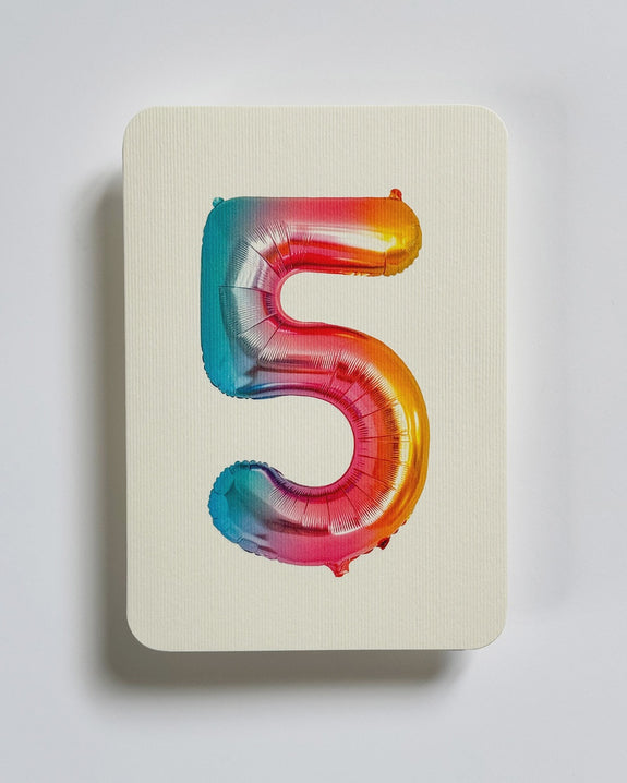 Canonbury Press - Birthday Balloon No.5 Greeting Card