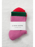 Le Bon Shoppe - Colour Block Girlfriend Socks - Rose Green
