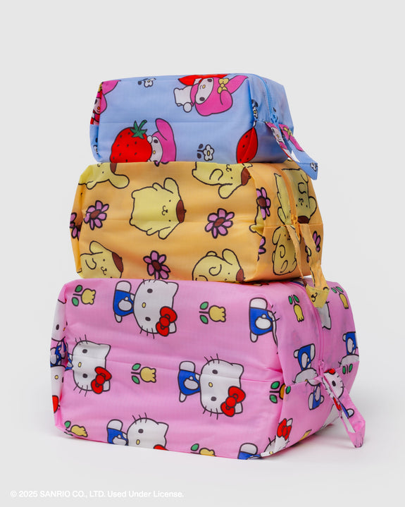 Baggu - 3D Zip Set - Hello Kitty and Friends Florals