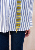 TBCo - Merino Neck Tie – Green, Grey & Yellow Stripe