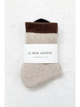 Le Bon Shoppe - Colour Block Girlfriend Socks - Black Coffee
