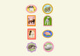 Shellflower - Animal Washi Flake Stickers