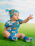Halcyon Nights - Short Sleeve Bodysuit - Puppy Park