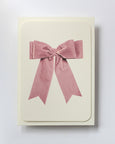 Canonbury Press - Baby Pink Velvet Bow Greeting Card