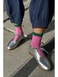 Le Bon Shoppe - Colour Block Girlfriend Socks - Rose Green