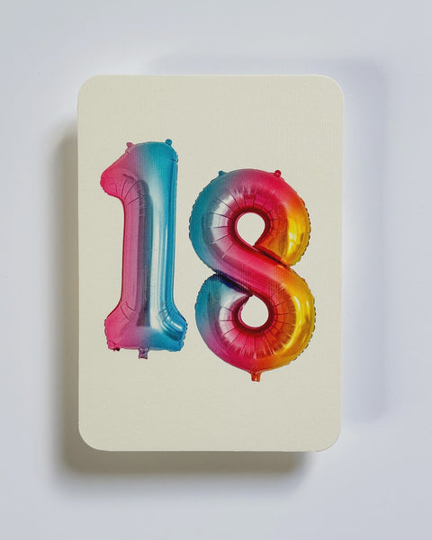 Canonbury Press - Birthday Balloon No.18 Greeting Card