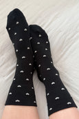 Le Bon Shoppe - Sneaker Socks - Hearts - Black/white