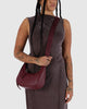 Baggu - Small Recycled Leather Crescent Bag - Mahogany