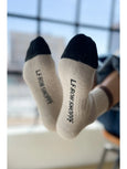 Le Bon Shoppe - Colour Block Girlfriend Socks - Black Coffee