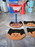 Natali Koromoto - "Cat Person" Set of Four Cork Coasters