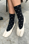 Le Bon Shoppe - Sneaker Socks - Hearts - Black/white