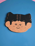 Natali Koromoto - "Cat Person" Set of Four Cork Coasters