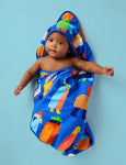 Halcyon Nights - Baby Hooded Towel - Flamin' Galahs