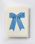 Canonbury Press - Baby Blue Velvet Bow Greeting Card