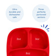 Re-Play - Divided Plate - Red