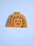 Natali Koromoto - "Dog Person" Set of Four Cork Coasters
