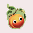 Stay Home Club - Googly Peach Vinyl Sticker