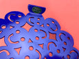 We Are Out of Office - Blue Smiley Trivet