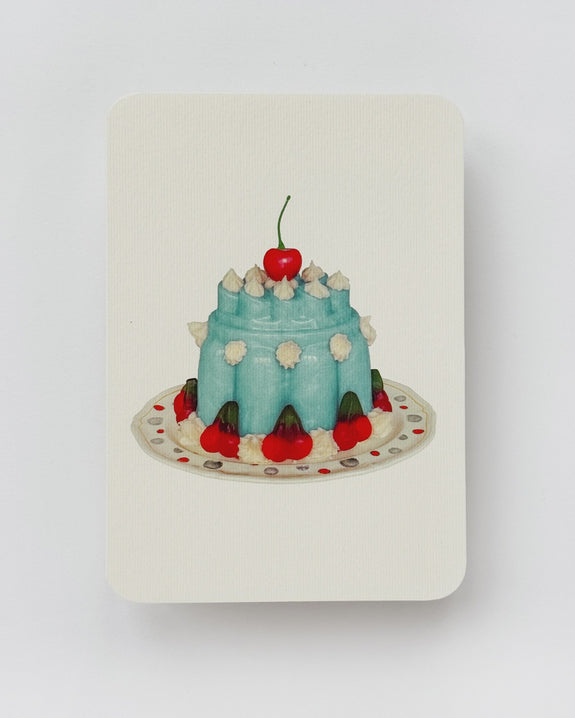 Canonbury Press - Violet Petal Cream Blancmange Greeting Card