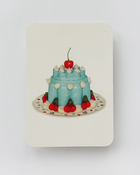 Canonbury Press - Violet Petal Cream Blancmange Greeting Card