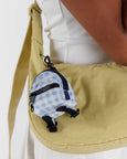 Baggu - Backpack Charm - Light Blue Gingham