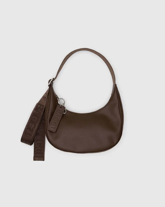 Baggu - Small Recycled Leather Crescent Bag - Brown