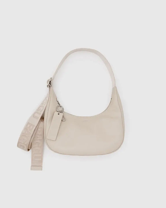 Baggu - Small Recycled Leather Crescent Bag - Stone