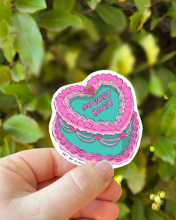 Birth Month Cake Stickers - August