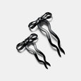 Chunks - Bow Hairpin in Black - Small