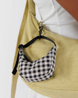 Baggu - Crescent Bag Charm - Black & White Gingham