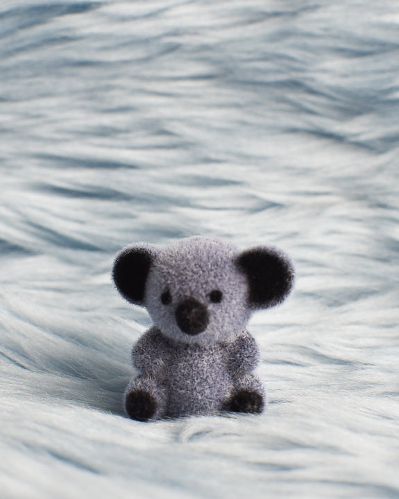 Miniature Flocked Koala