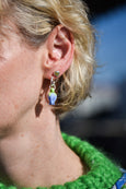 Jean Riley x Pinky's - Tulip Earrings Dusty Blue