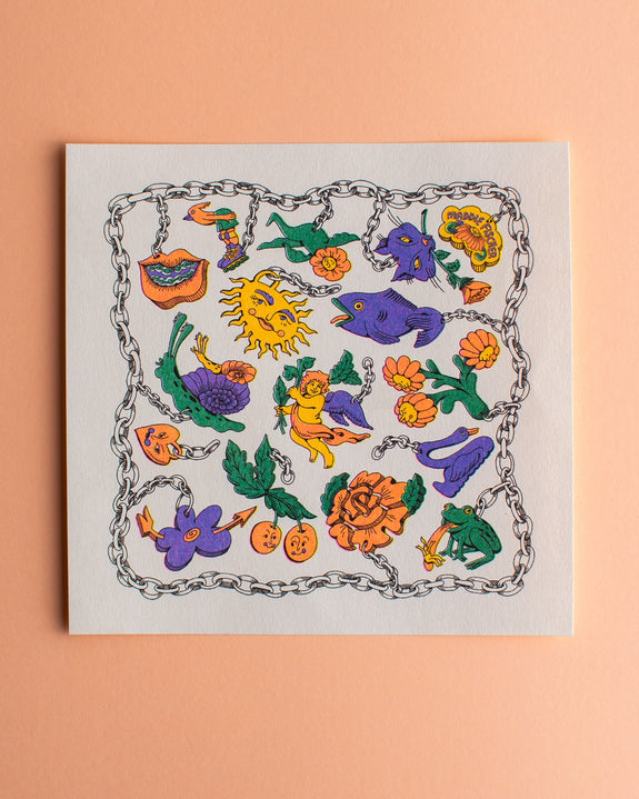 Maddie Fischer - Keychain Charms Riso Print