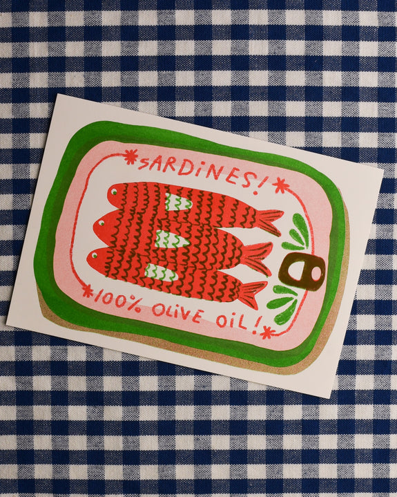 Alex Luciano - Sardine Tinned Fish Riso Print