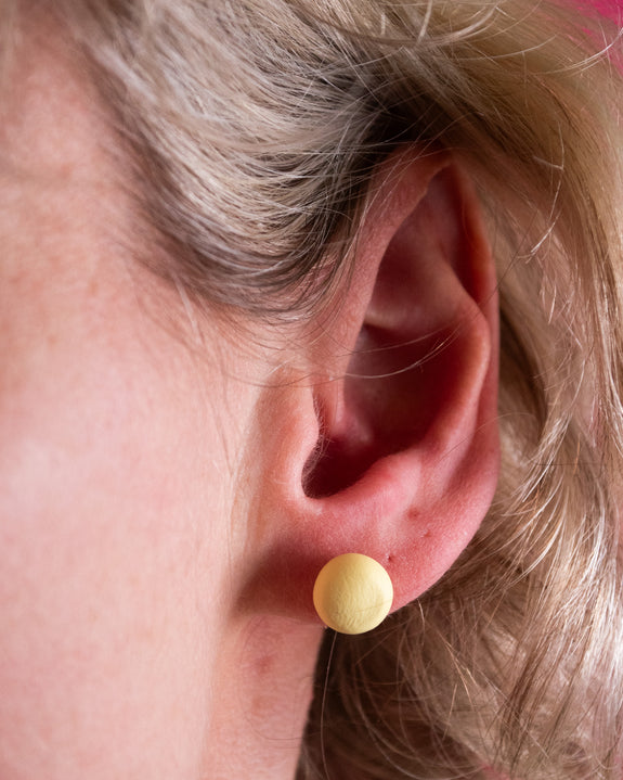 Emily Green - Butter Yellow Stud Earrings
