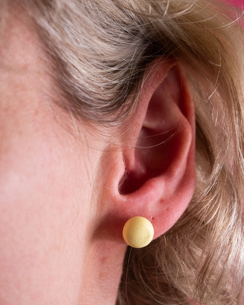 Emily Green - Butter Yellow Stud Earrings