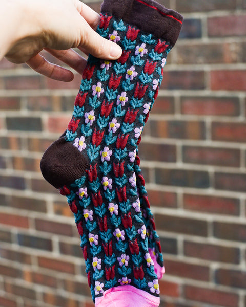 Billy Bamboo - Tulips Garden Socks - Brown
