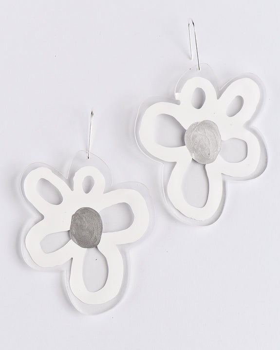 Dorkus Design - Bloom Earring - White