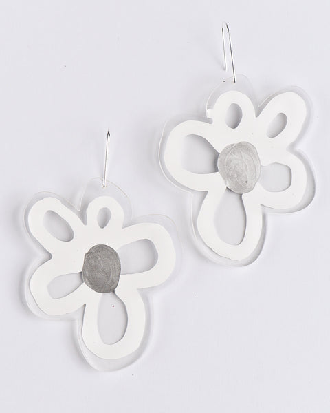 Dorkus Design - Bloom Earring  - White