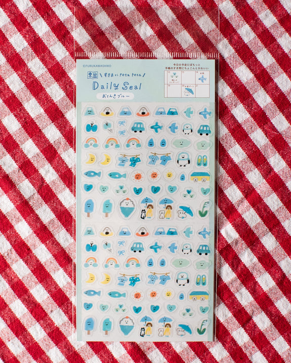Furukawashiko - Daily Sticker Sheet - Weather Blue