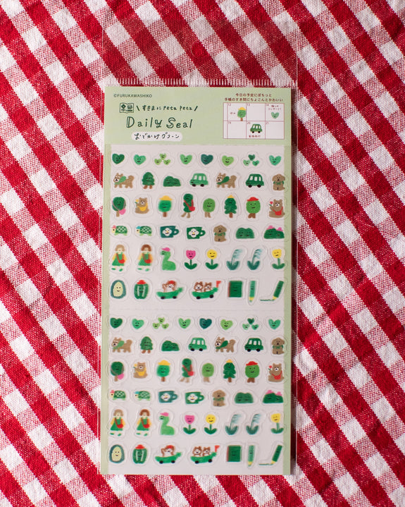 Furukawashiko - Daily Sticker Sheet - Outing Green