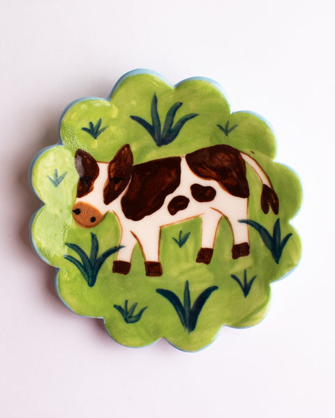 Togetherness Design - Ceramic Dish Small - Scalloped Cow