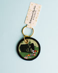 Stay Home Club - Scrappy Raccoon - Embroidered Keychain