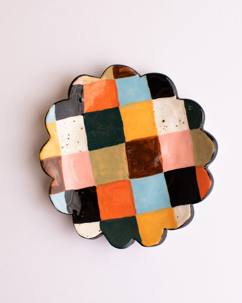 Togetherness Design - Ceramic Dish Small - Scalloped Picnic Check