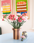 Daniel + Emma - Stripe Vase - Chocolate/Latte